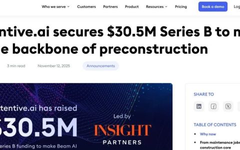 用AI做工程量计算，这家团队刚融资3050万美元，要干掉建筑业最耗时的活