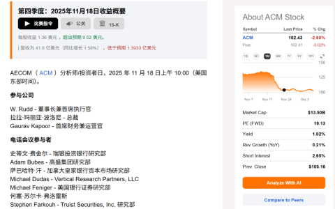 AECOM董事长CEO：3.9亿美元收购案背后，担心AI创新企业把我们挤出市场