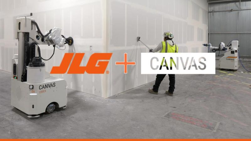 抹墙机器人卖身变现:2026首个建筑机器人收购案,设备巨头JLG拿下Canvas
