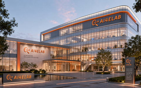 AI4ELAB总部大楼设计图（AI娱乐版）