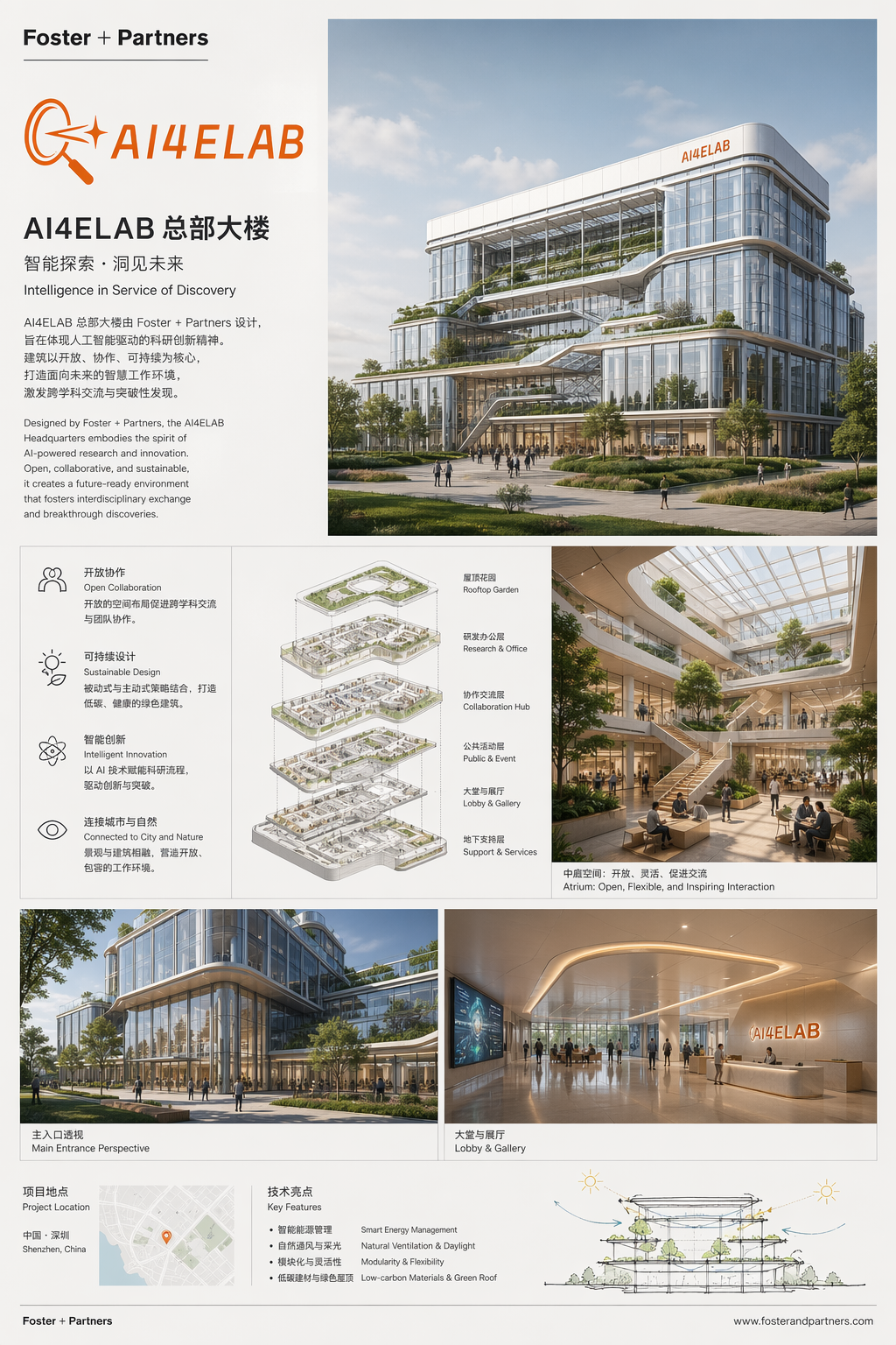 AI4ELAB总部大楼设计图（AI娱乐版）